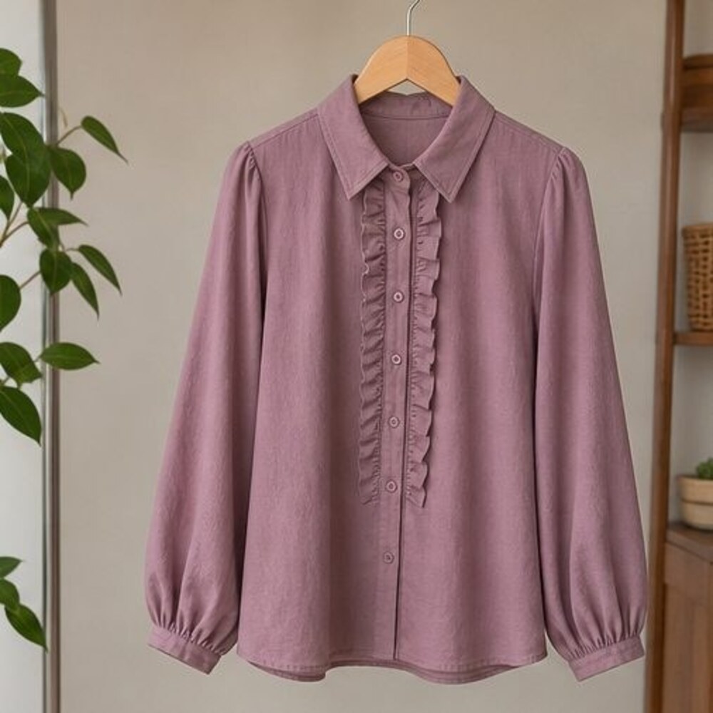 Mauve Button Blouse